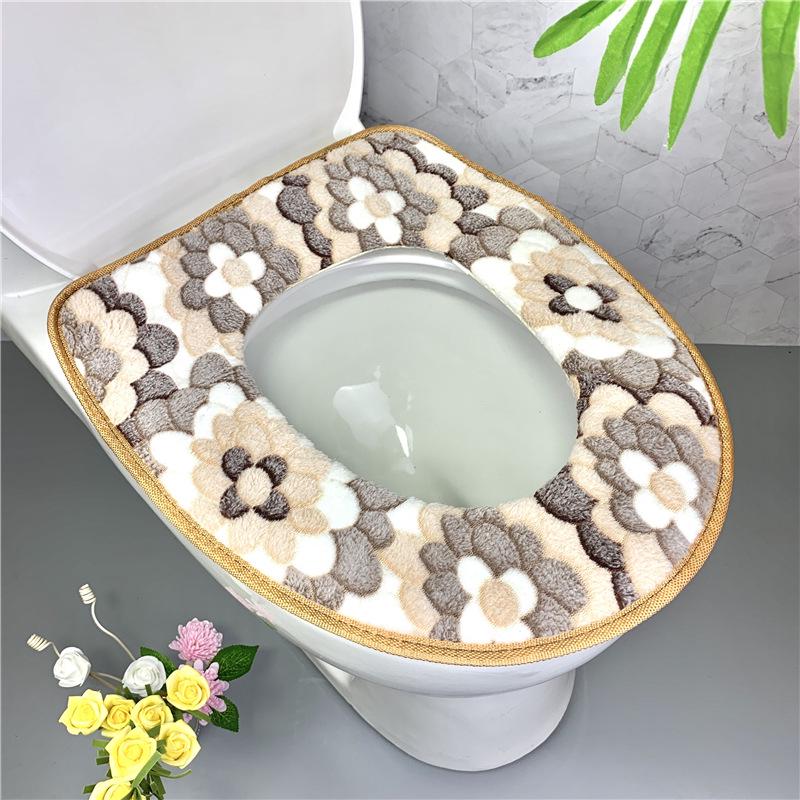 Plush Thickened Toilet Seat Cover - All-Season Comfort