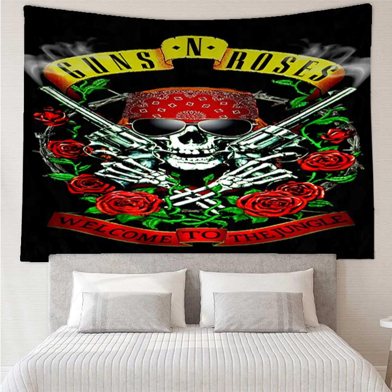 Guns Rock Band Artwork Tapestry, Unique Design Tapestry, Wall Decor for Bedroom,Livingroom, Playroom,Heartwarming Fan Holiday Gifts