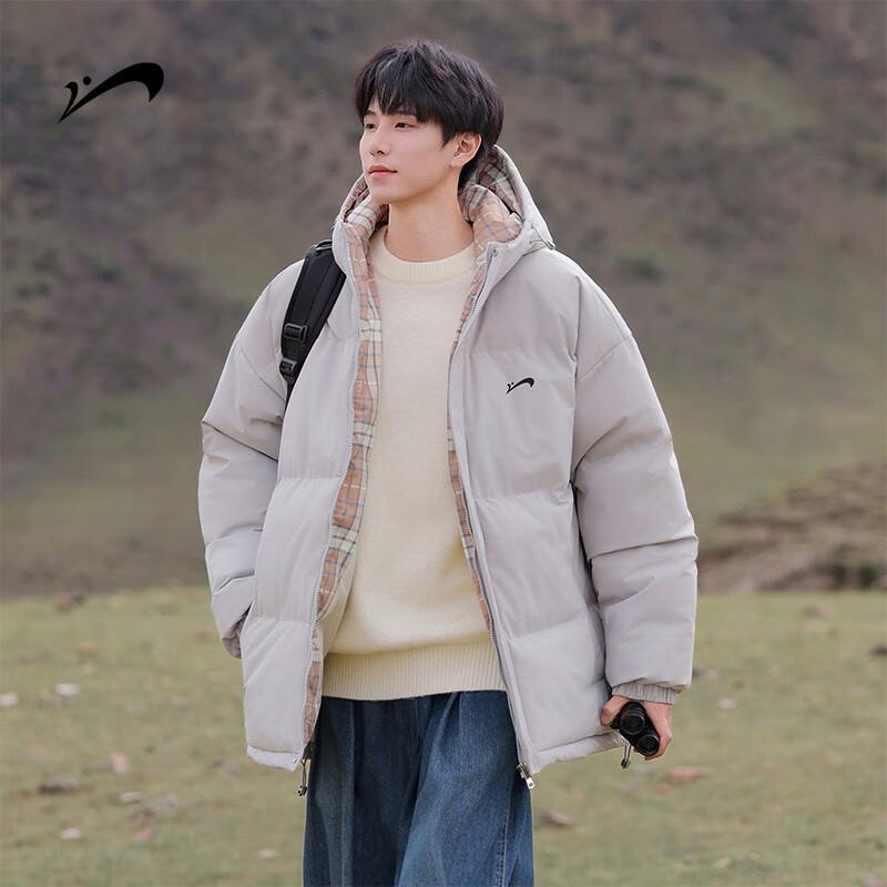 ERKE Men's Hooded Loose Winter Warm Padded Jacket