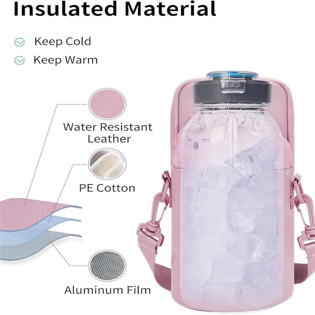 Outdoor Water Bottle Bag – Inclined Vibration Hanging Bag with Phone Pocket, Portable Carrier for Hiking & Sports