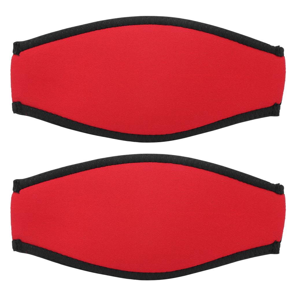 2pcs Diving Slap Mirror Strap Cover Underwater Dive Snorkeling Snorkel Cover Hair ProtectorRed