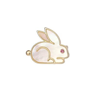 Stylish And Cute Natural Shell Rabbit Brooch, Fashionable And Versatile, Cute Clothing Pins, Simple And Personalized Accessories