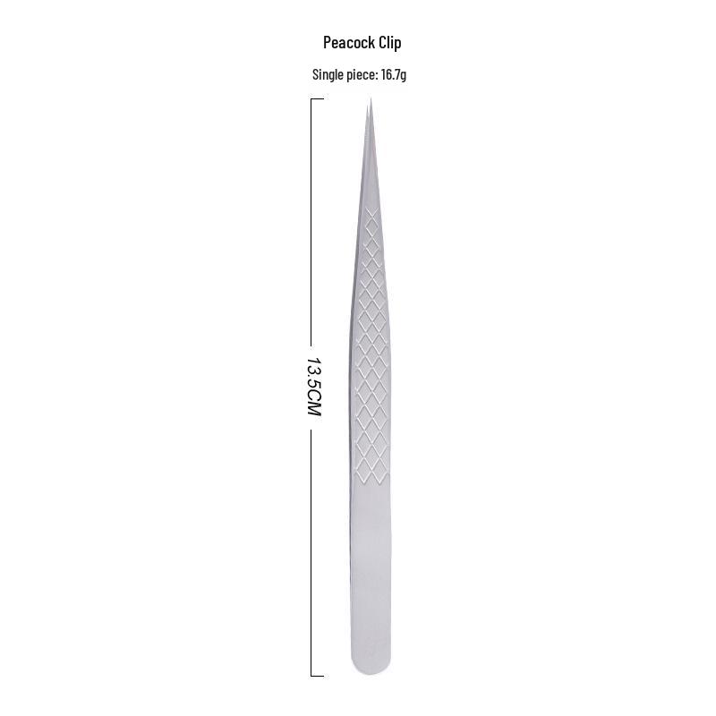 Precision Gold Feather False Eyelash Tweezers for Lash Artists - High-Precision Sandblasted Fiber Tip for Individual Lash Application and Blooming.