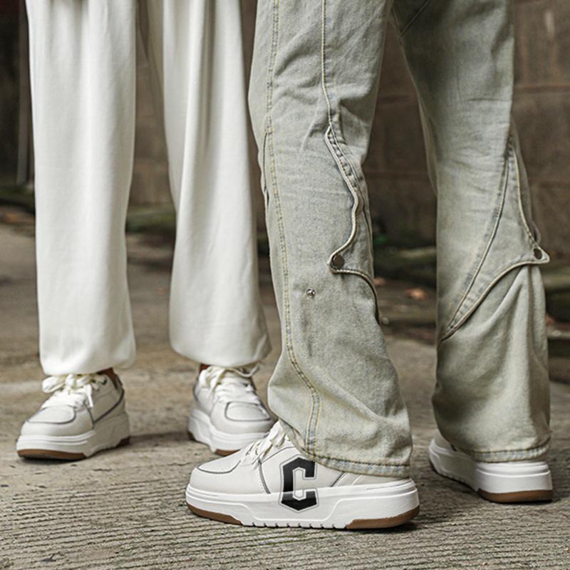 High quality lace-up sneakers women  new platform daddy shoes male students fashion non-slip running shoes