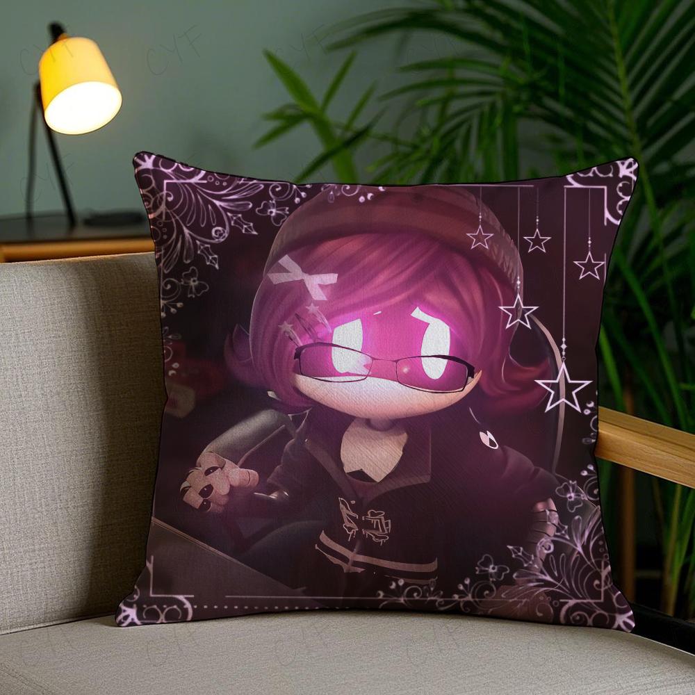 M-Murder D-Drones Game Pillow Case Anti-Dustmite Pillowcase Invisible Zipper Silky Short Plush Sofa Cushion Cover