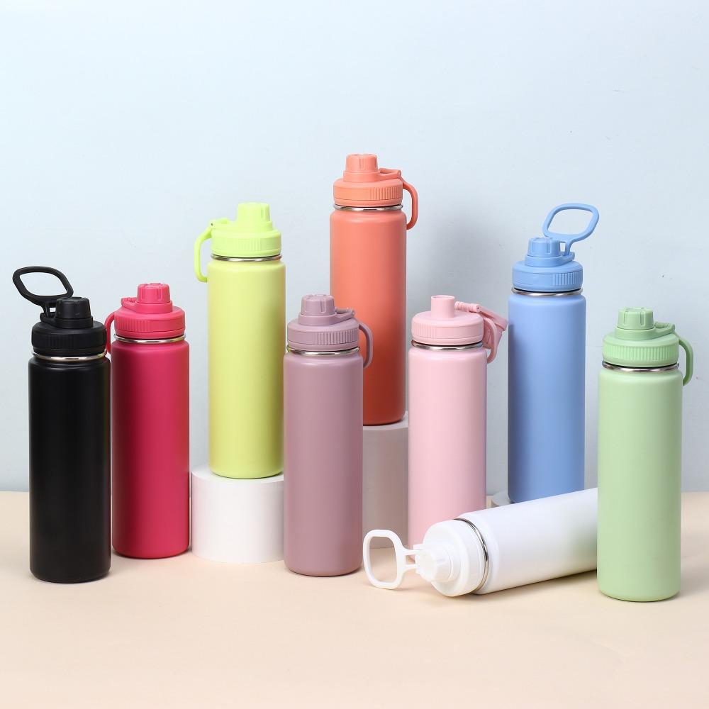24 Oz Stainless Steel Water Bottle Vacuum Insulated Double Wall Water Bottle Wide Mouth BPA Free Keeps Water Cold for Longer