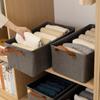 2 PCS Large Capacity Foldable Storage Box Cationic Fabric with Sturdy Steel Frame Support,  Perfect for Storing Clothe Jeans