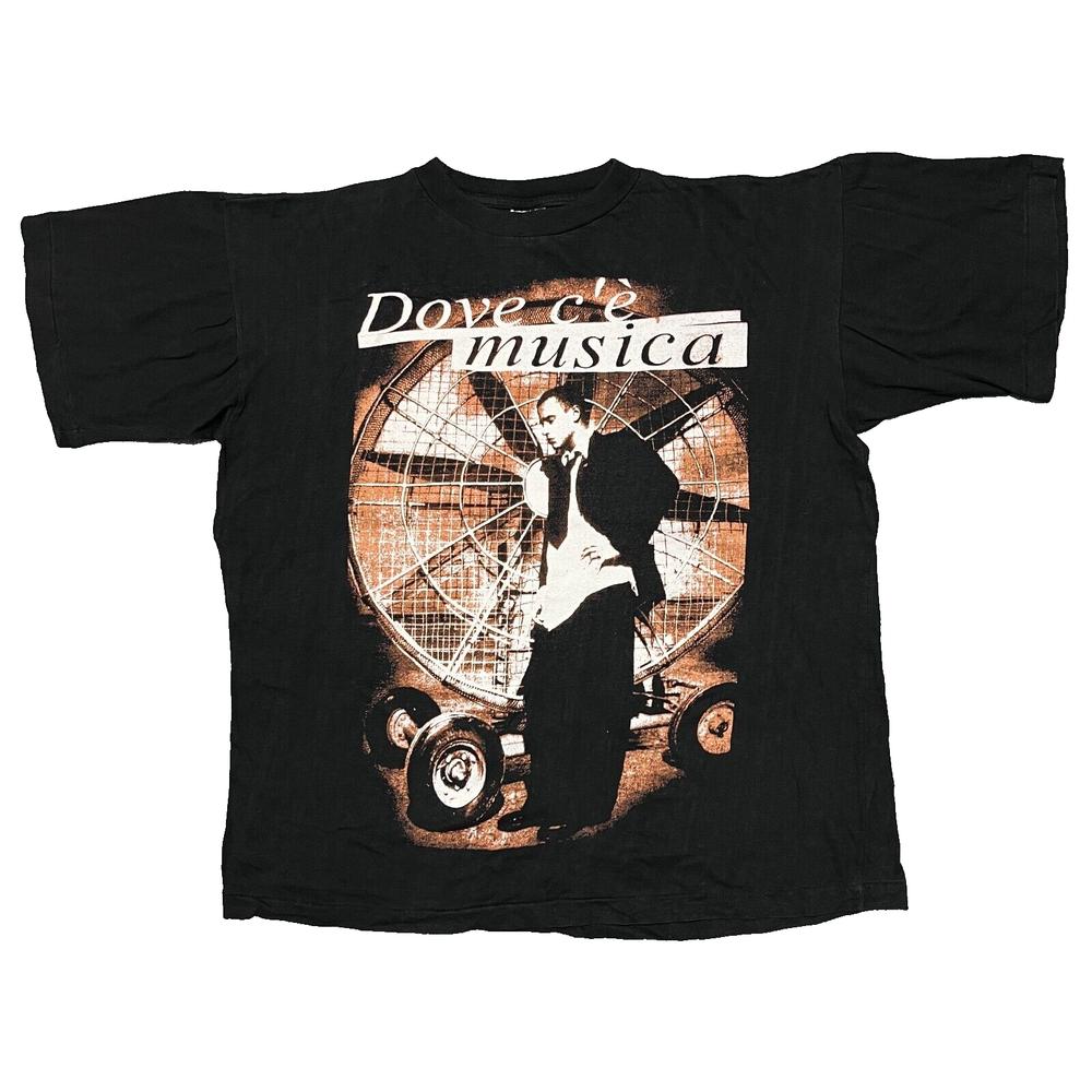 Eros Ramazzotti Vintage Band T-shirt Large 90s Single Stitch Concert Italian Y2K XXL