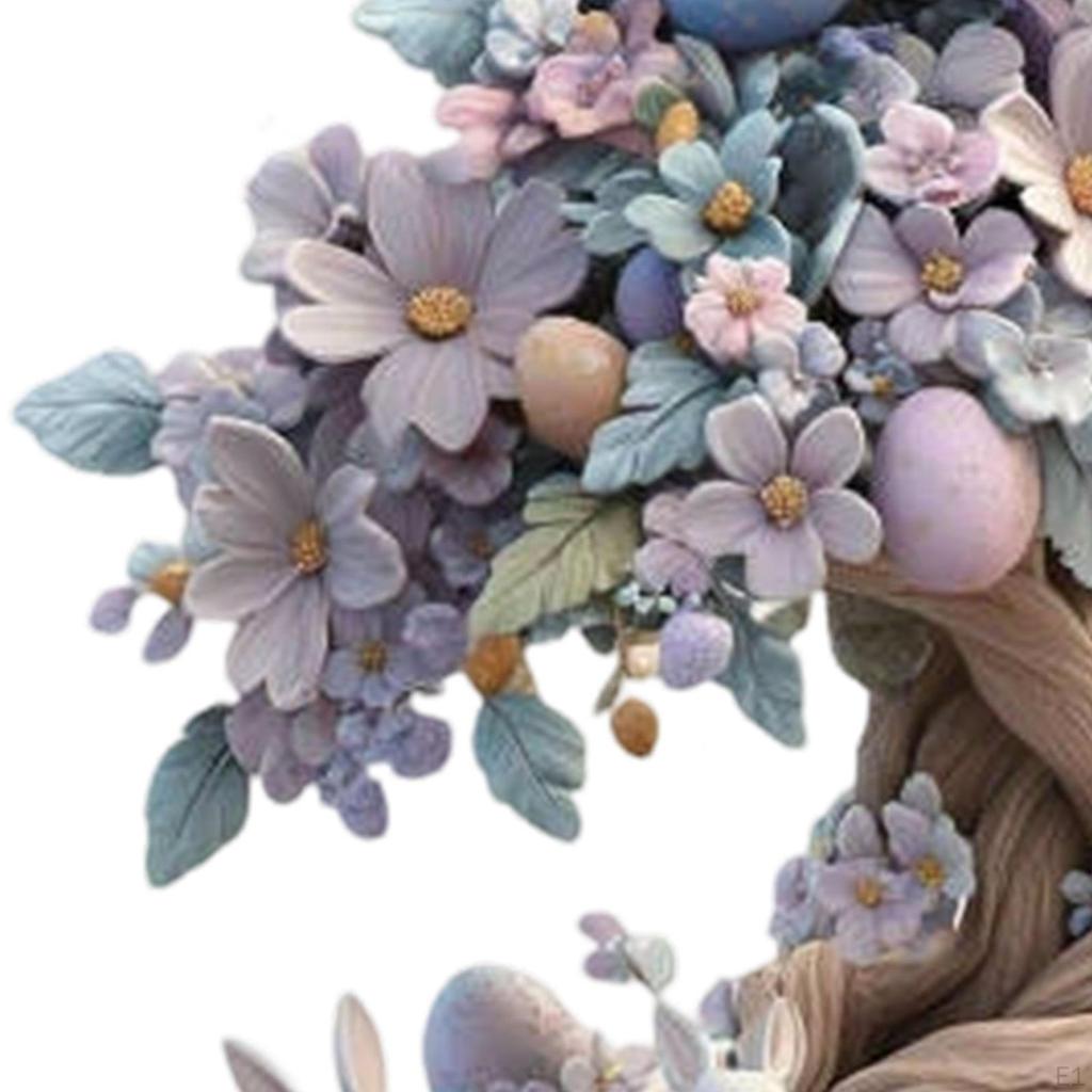 Easter Eggs Rabbit Decor Acrylic Desktop Plaque 2D Creative Decoration Bunny Ornament for