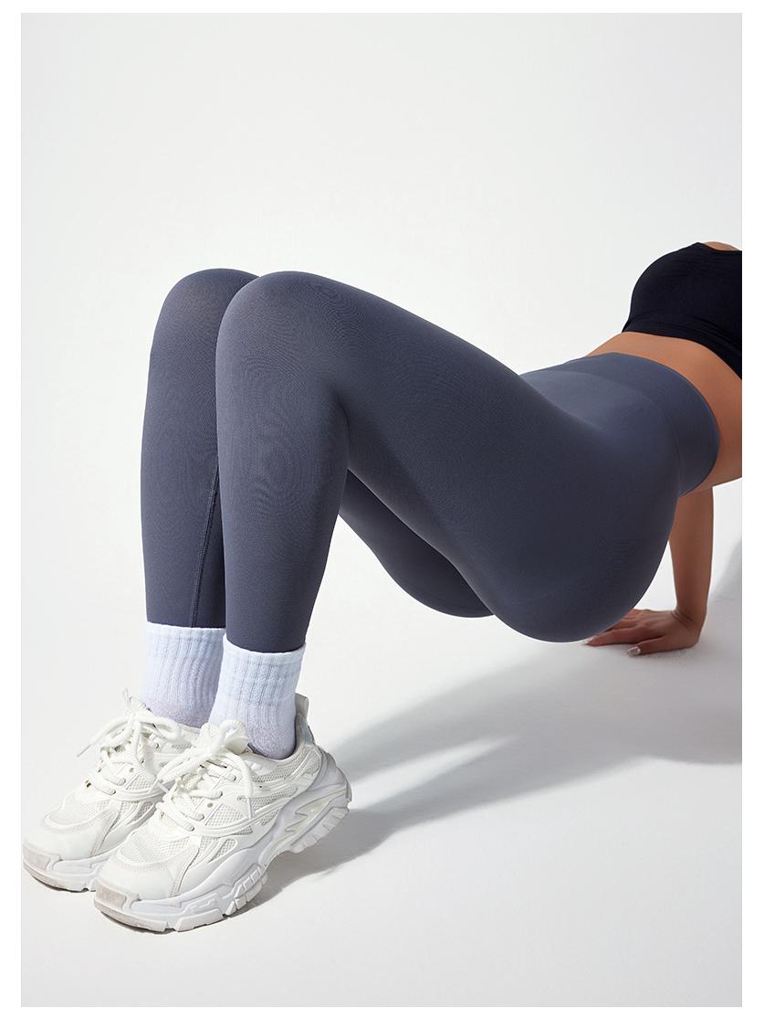 

Women s High Waist Lycra Yoga Pants - Tummy Control, Peach Lift, Running & Fitness Leggings XL (68kg-75kg) темно-сірий