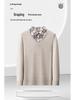 Men's Autumn/Winter Fake Two-Piece Knit Sweater with Velvet Warm Shirt Collar