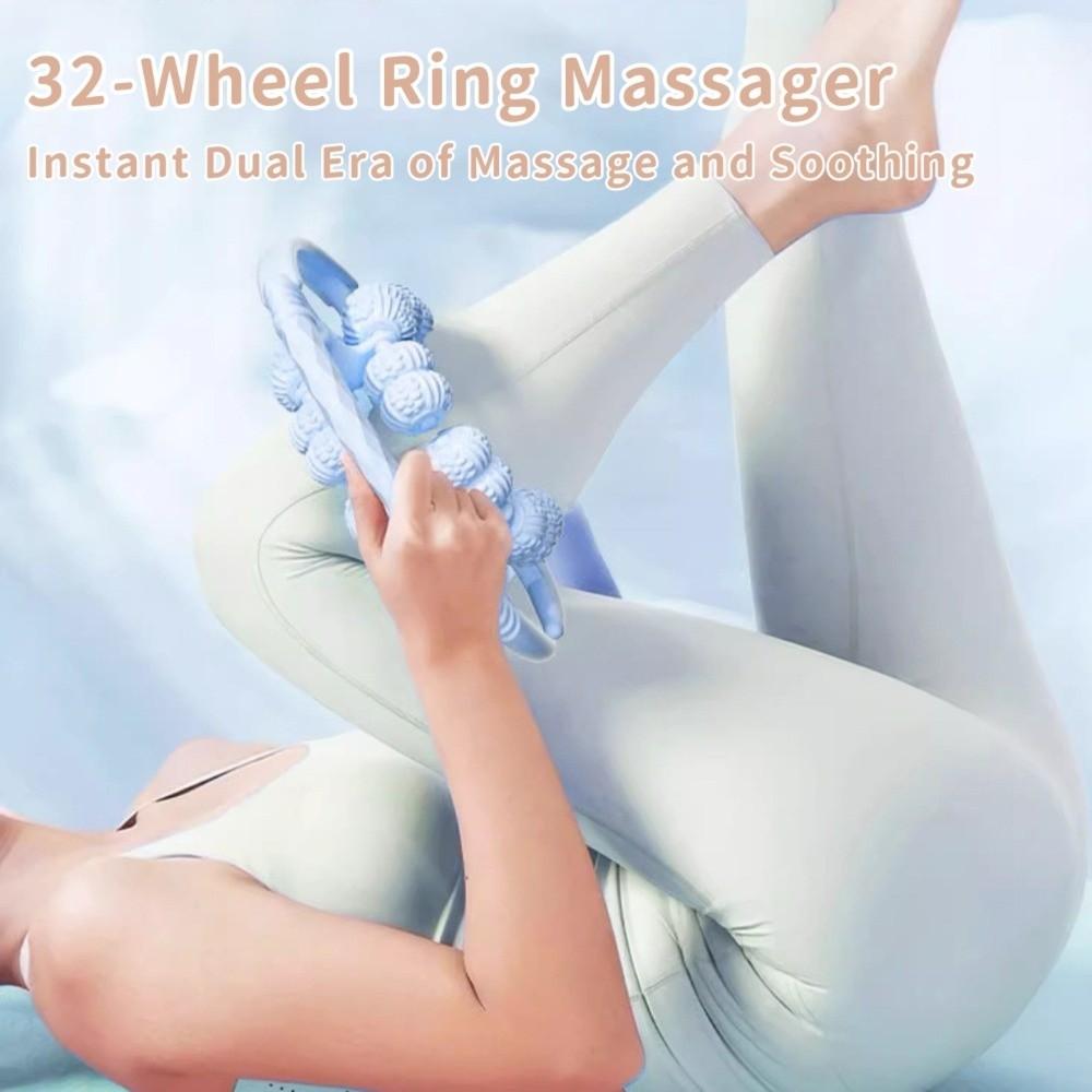 360-degree Rotation Annular Leg Clamp Massager Handheld Muscle Massager Roller  Body Massager Relax