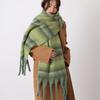 Tassel Winter Cashmere Scarves Plush Long Shawl Simple Plaid Wool Scarf  Girl