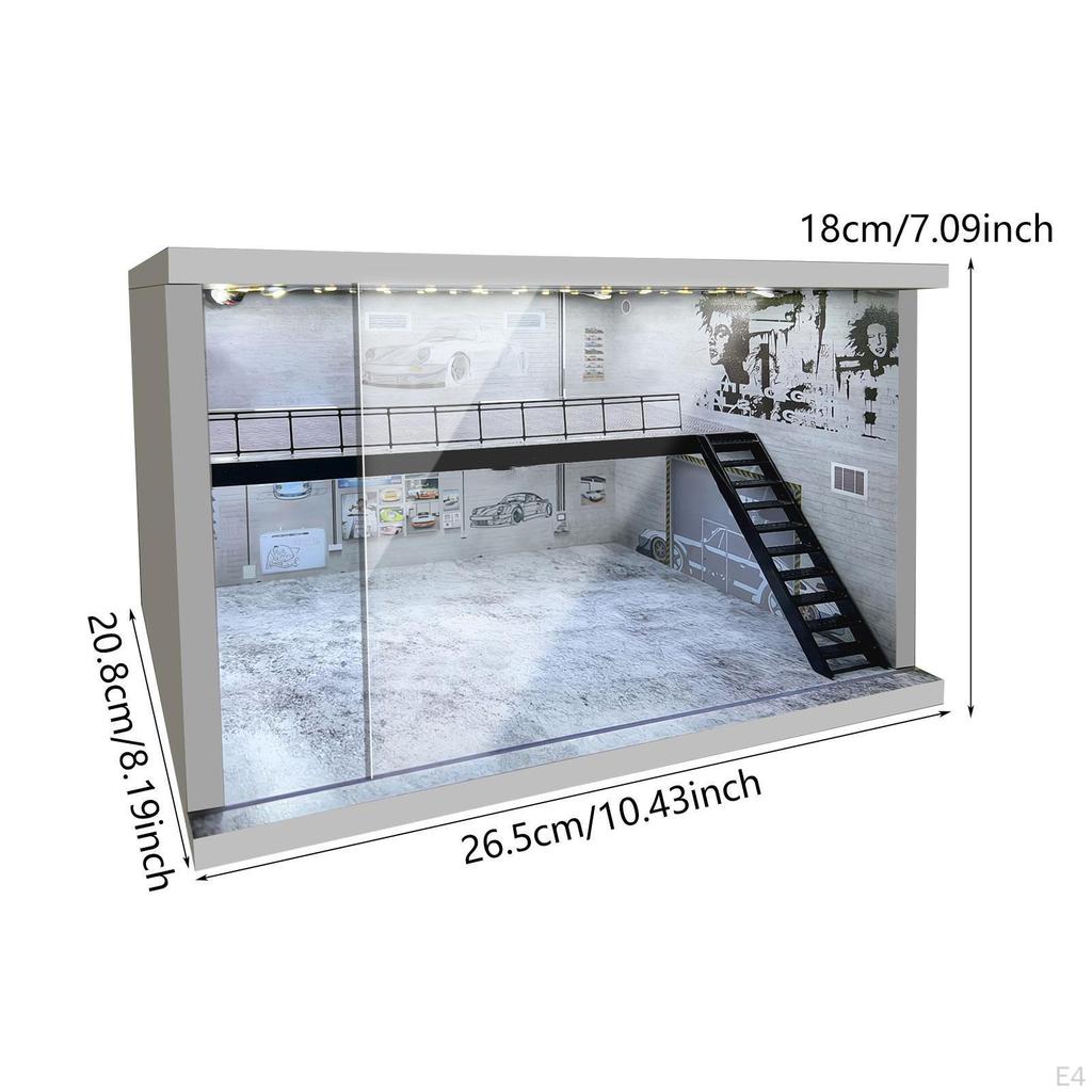 1/64 1/36 1/32 Model Garage Display Case Parking Space for Diorama Collection