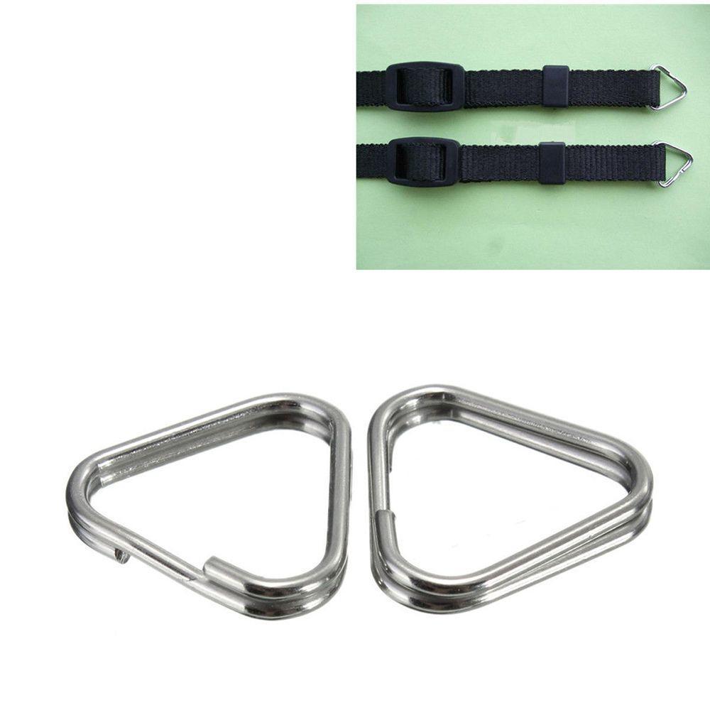 2Pcs Ersatz Metall verchromt Split Ring Kameragurt Dreieck Ringe Haken Neu 2Pcs Ersatz Metall verchromt Split Ring Kameragurt Dreieck Ringe Haken Neu