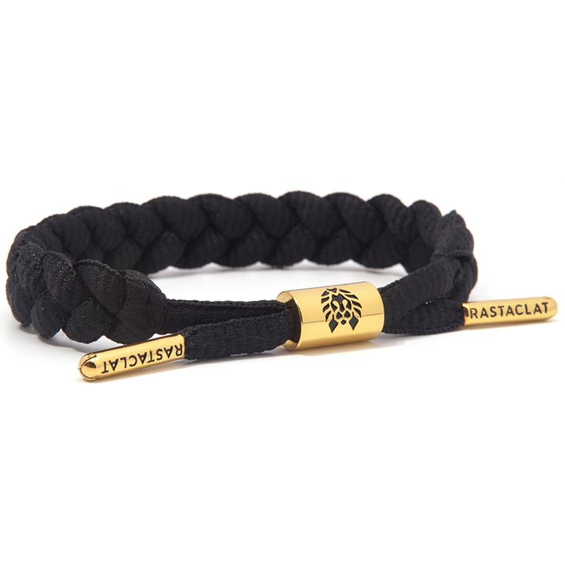 Rastaclat Little Lion Little Lion Basic Series Black Gold Braided Classic Mini Mixed Material Bracelet Uniform Couple Style RCDW126