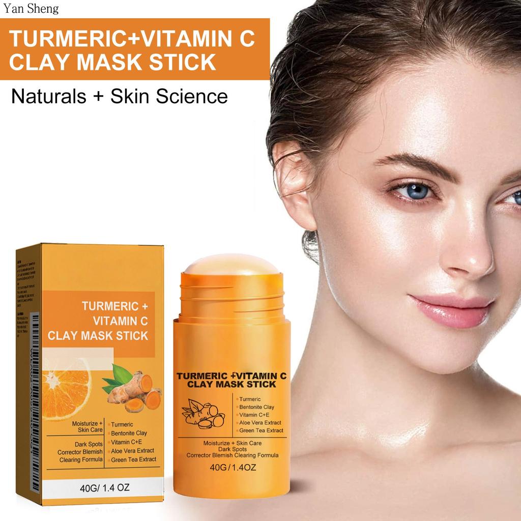 Turmeric Mud Skin Brightening Muction Stick Deep Cleansing Shrink Pores Brightening Skin Color Smear