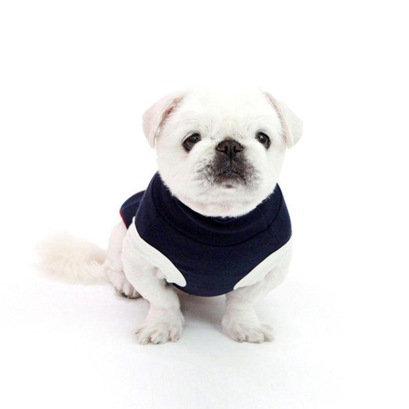 KINIKINI KINI COL ROULÉ SANS MANCHES QUOTIDIEN - BLEU MARINE(Trimer)