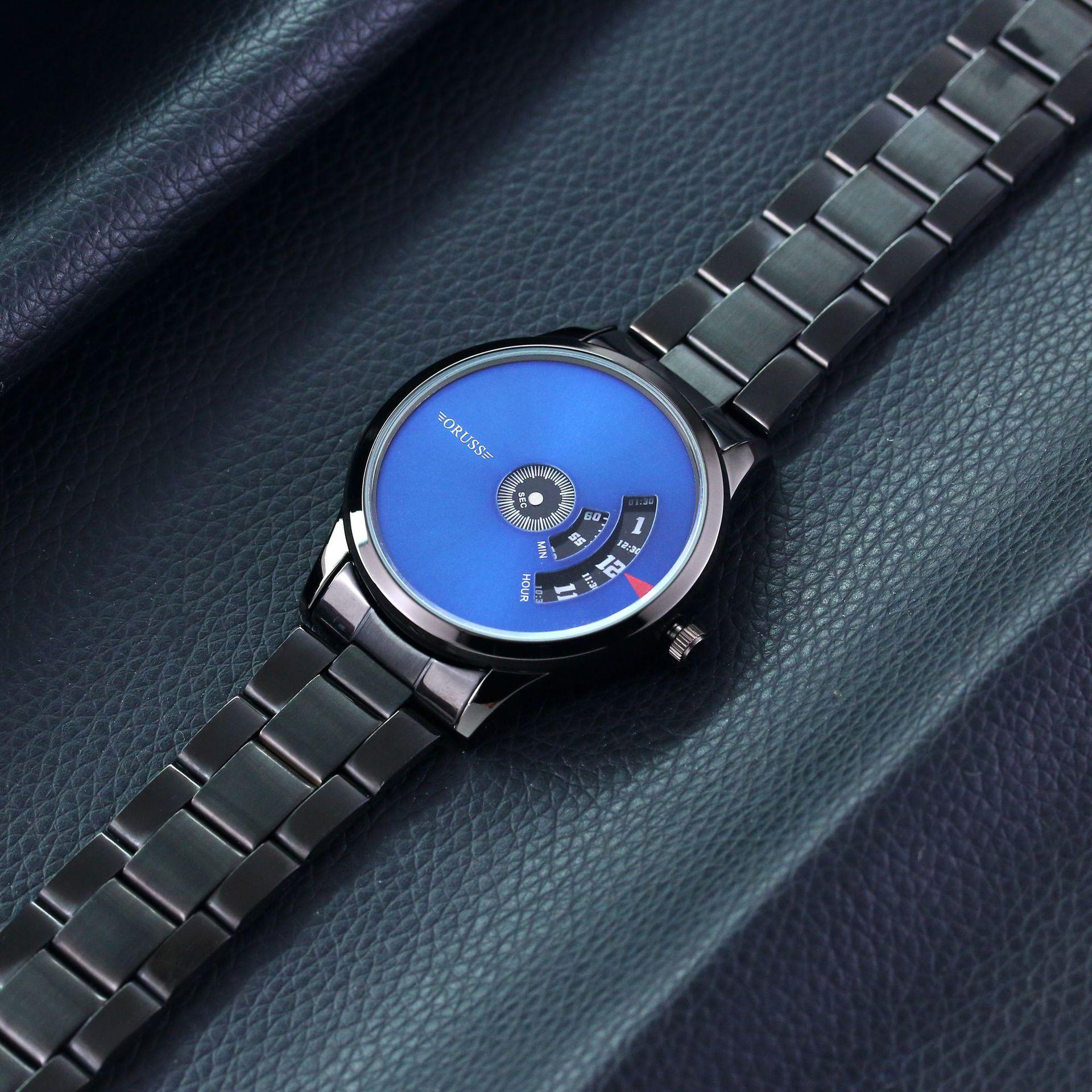 New Concept Steel Belt Men S Watch Simple Atmosphere Student Sports Waterproof Quartz Watch