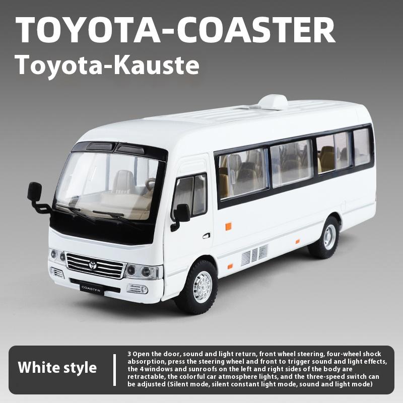 

1:24 Toyota Coaster Medium Business Bus Alloy Diecast Model Car Simulation Boutique Bookcase Decoration Trendy Ornament Gift Boy белый