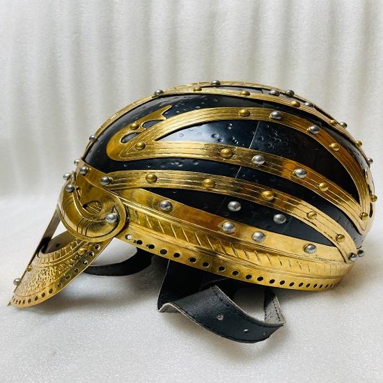 Mittelalterlicher Wikingerhelm Kampfkrieger Stahlrüstung, Helm Sca Larp Vendel Helm