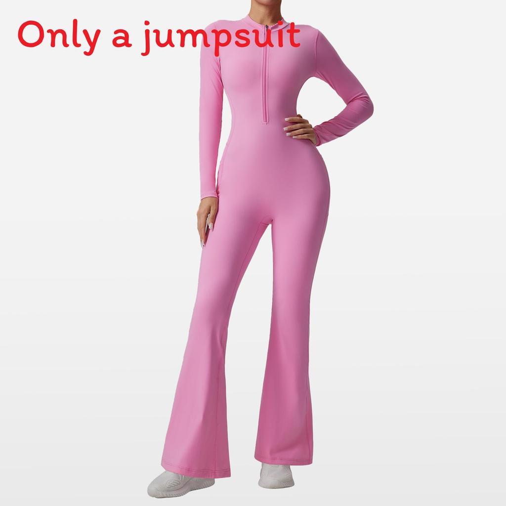 Yoga Jumpsuit With Moisturewicking Fabric Long Sleeve For Fitness And Workout