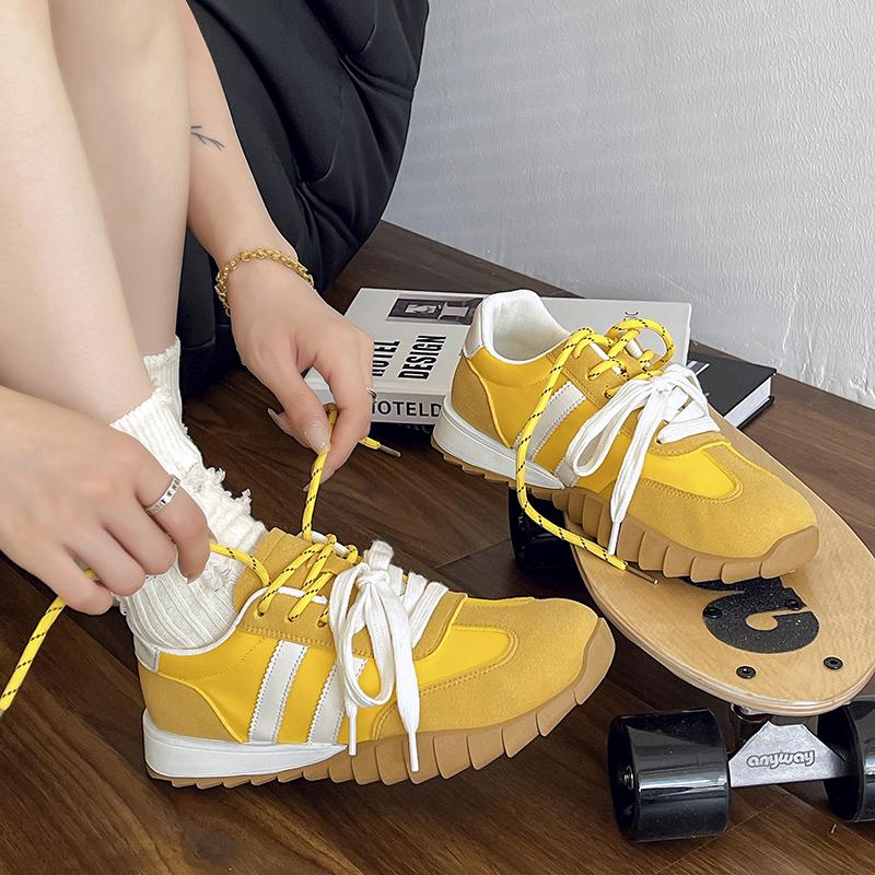 Fashion Women Sneakers Summer Casual Walking Shoes for Women Flat Lace Up High Quality SneakersDLSYXD Fashion Wild Flat-bottomed Loafers
