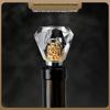 Taozhi Geometric Gold Foil Diamond Wine Stopper