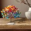 Huaqianguhh Baum des Lebens Schreibtisch-Ornament, Bunte Acryl-Tischplatte-Dekoration, Kreative Kunststatue für Zuhause Schreibtisch Schlafzimmer Wohnzimmer