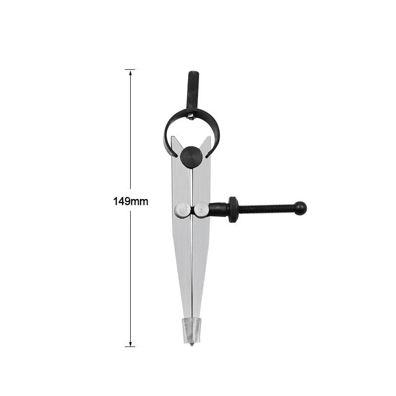 Practical Leathercraft Line Marking Gauge Adjustable Compasses Gauges Wing Divider Rotating Scratch Gauge Handcraft Leather Tool