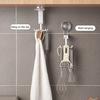360-Degree Rotating Hook Strong Load-bearing Suction Cup Design Easy to Install Multipurpose Wall Hook Kitchen Utensil Organizer
