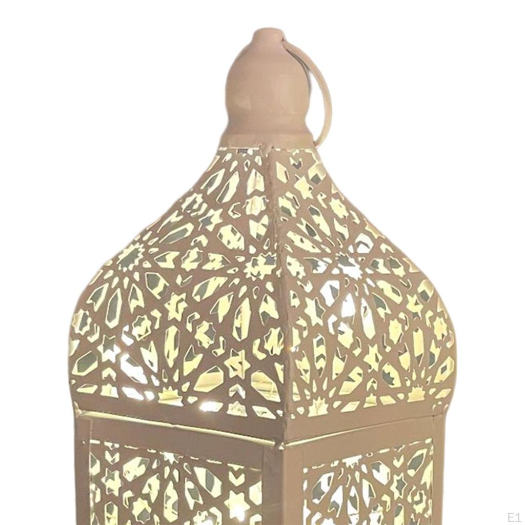 Portable Candle Lantern Home Decor with LED Fairy Lights Hanging