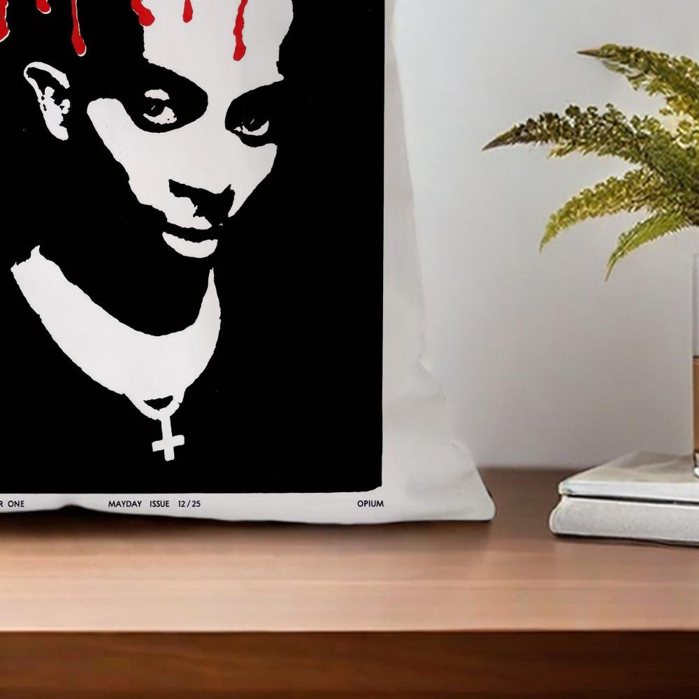 Rapper Playboi Carti Musik Whole Lotta Red Für Schlafzimmer Auto Café Raum Weich und Wohnzimmer Sofa Dekorative Kissenhülle Ca