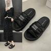 2025 New Thick-bottomed Cool Slippers Women's Summer Wear Fashion Internet Celebrity High Sense Versatile Velcro Slippers Women Trend