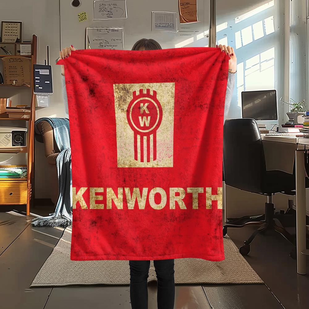Kenworth, Couverture Flanelle à Motifs, Haute Qualité Confortable pour Toutes les Saisons, Décoration Intérieure, Chaleur et Confort, Parfaite pour les Cadeaux.