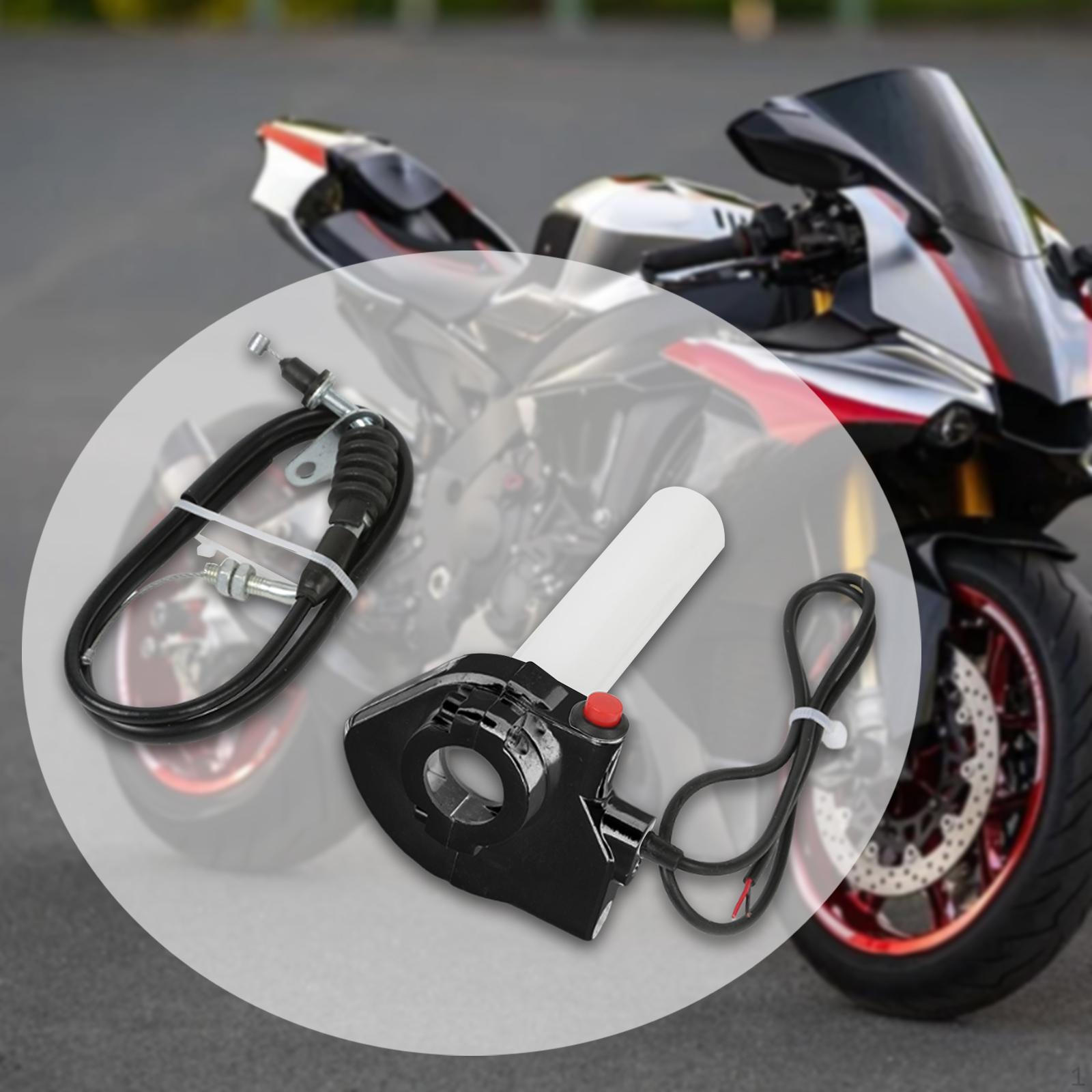 

Motorcycle Twist Throttle Grip with Cable, Handle Spare Part, Motorbike чёрный