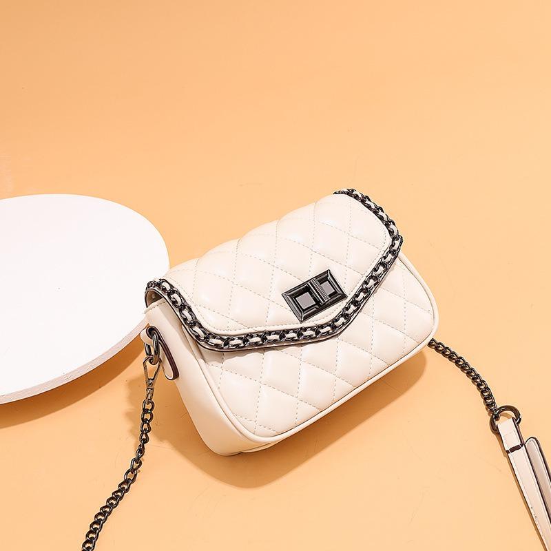 New Bag Women's Texture Versatile Diamond Chain Bag Simple Fashion Niche Shoulder Messenger Bag