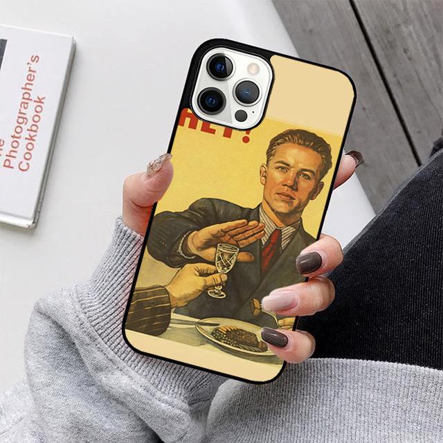 Vintage Stalin USSR CCCP Phone Case For iPhone 17 Air 16 15 14 13 12 Pro Max Plus Max Cover Shell Coque