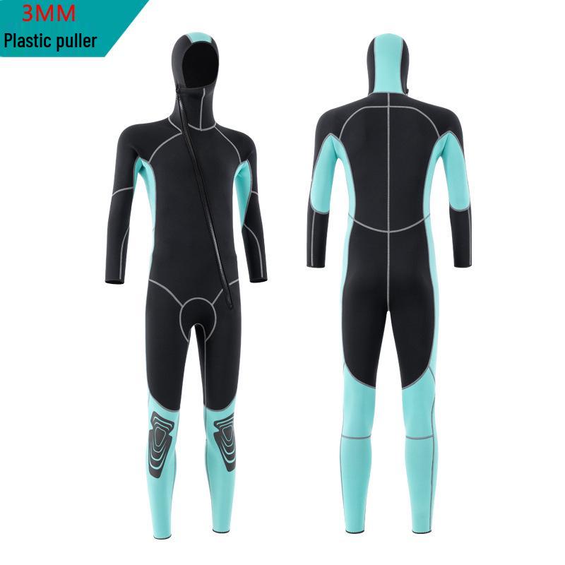 Unisex Hooded Wetsuit 7/5/3MM - Warm Winter Swimming, Surfing & Snorkeling Suit