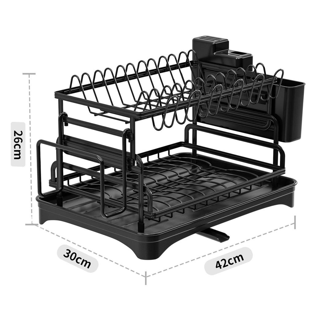 Multifunctional Kitchen Dish Rack: Bowls, Plates, Chopsticks Storage & Drain