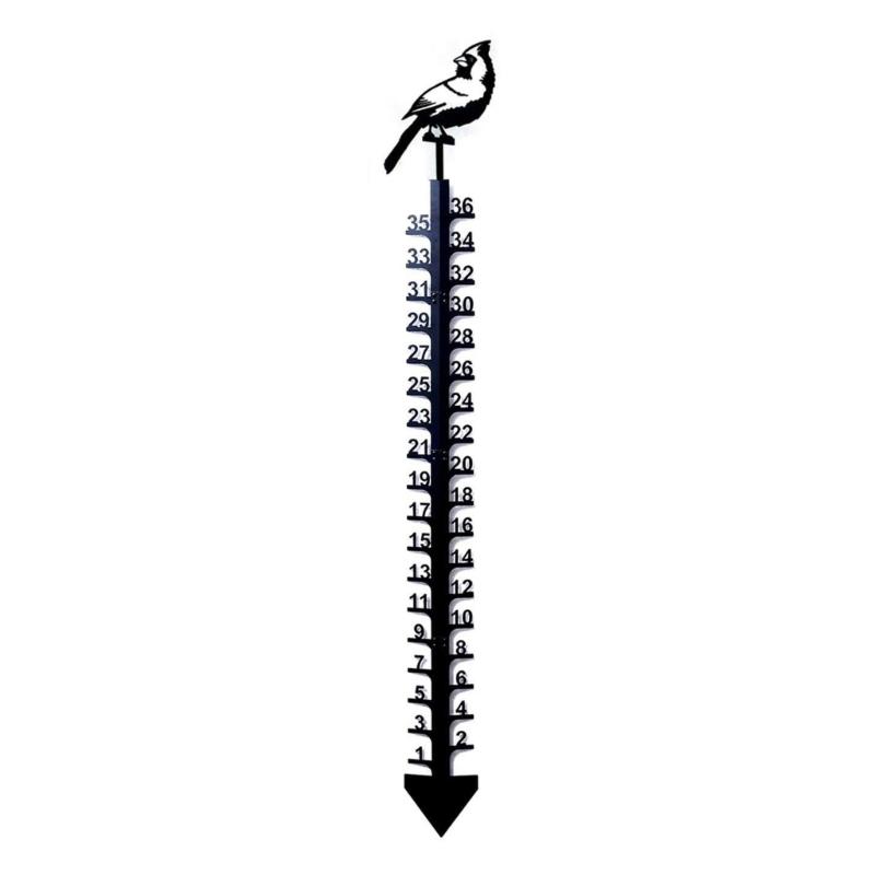 Metal Snow Measuring Ruler Wrought Iron Measuring Gagdet Accessory for Indoor Winter Snowmobile Yard Supplies