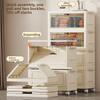 Fold & Store Cabinet: Multi-Use Plastic Organizer with Doors, for Bedroom, Kitchen, Dorm - Quick Setup, No Tools Needed