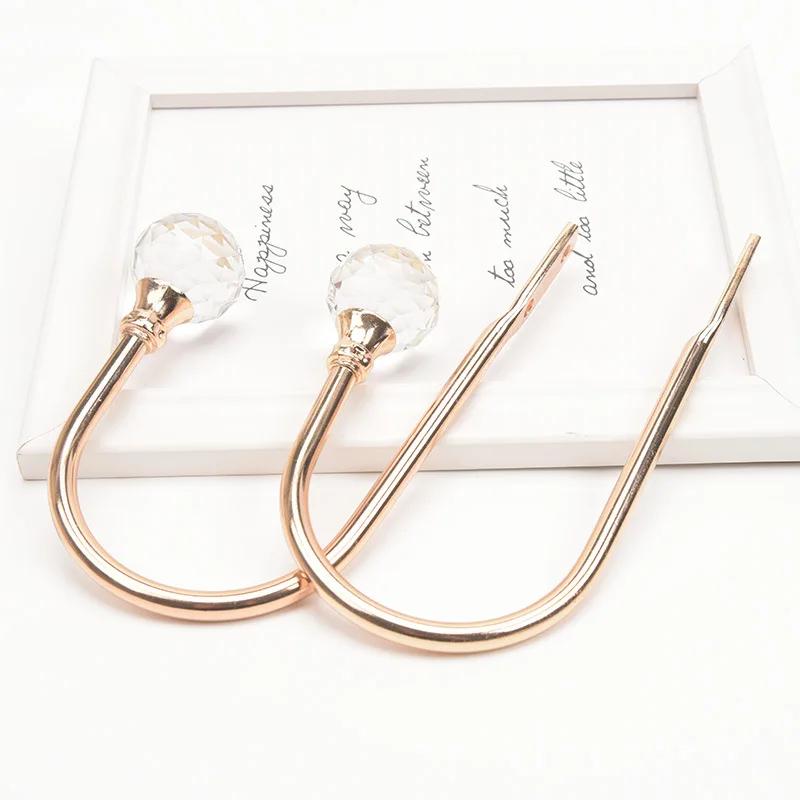 1pc Large Stylish Curtain Hold Back Metal Tie Tassel Arm Hook Loop Holder U Shaped Round Window Wall Decoration Hanger 2024 LS