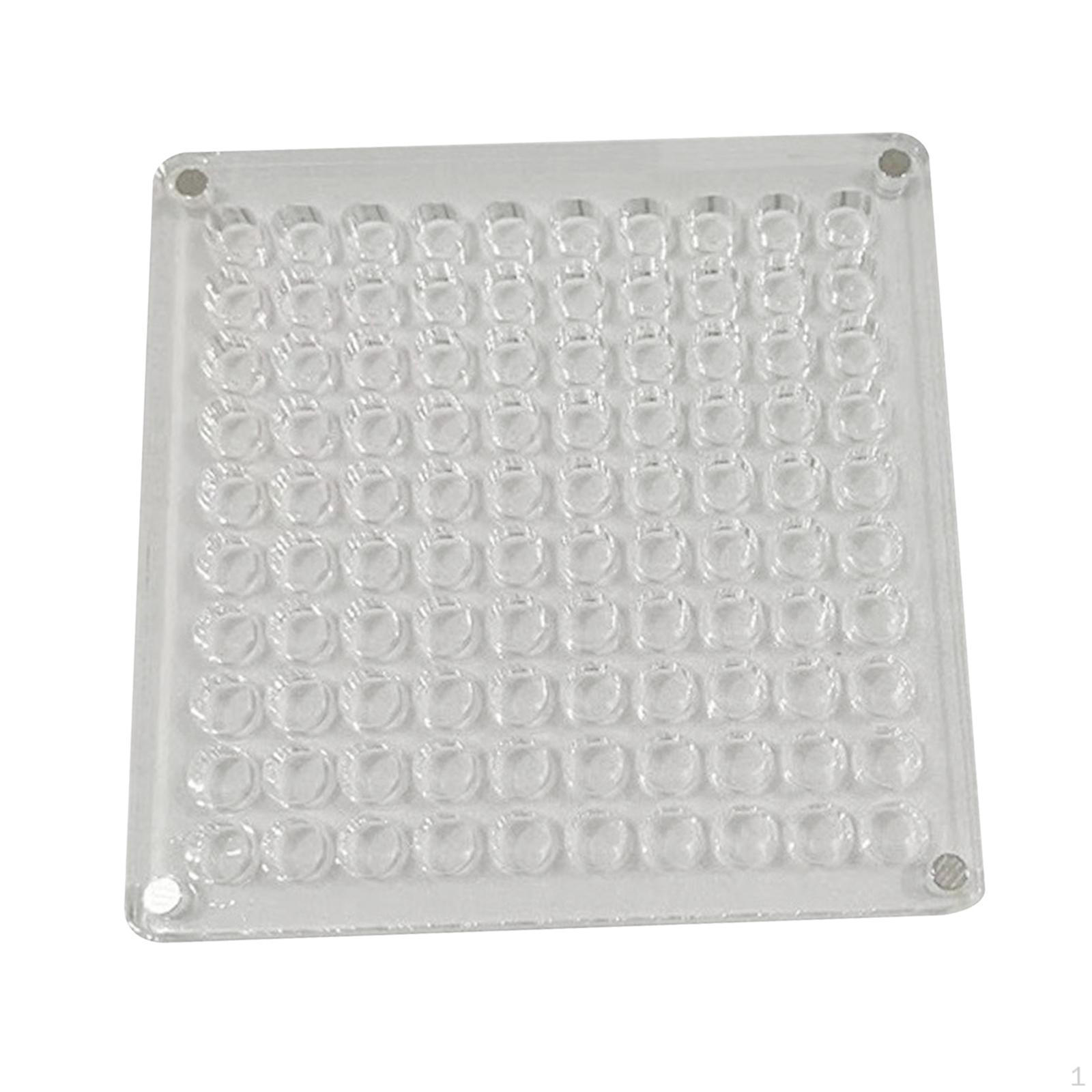 

Прозрачная портативная акриловая магнитная коробка для хранения ракушек со стразами 100 Grids