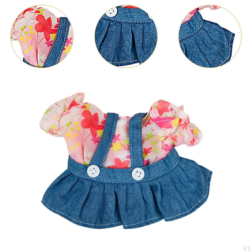 20cm Doll Clothes Comfortable Mini Costumes Adorable DIY Clothing Skirt Outifits for Age