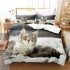 Pet Cat Bedding Set Single Twin Full Queen King Size Cute Cat Bed Set Aldult Kid Bedroom Duvetcover Sets 3D Print Boys/girls 041
