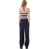 Ganni Ss24 Striped Fitted Halter Neck Knit Vest Women Tops Multicolor K2227-999