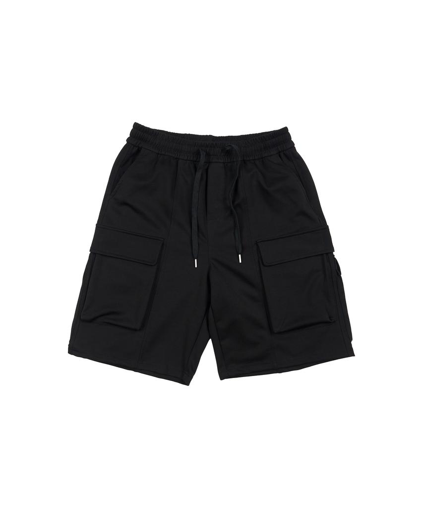 CREAM SODA LAB Air Bermuda Side Cargo String Shorts Black