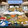 Anime Theme Pattern Bedding,Quilt Set Quilt Cover Pillowcase Home Birthday Gift (1*duvet cover+2*pillowcase,without core)XSJT0917293