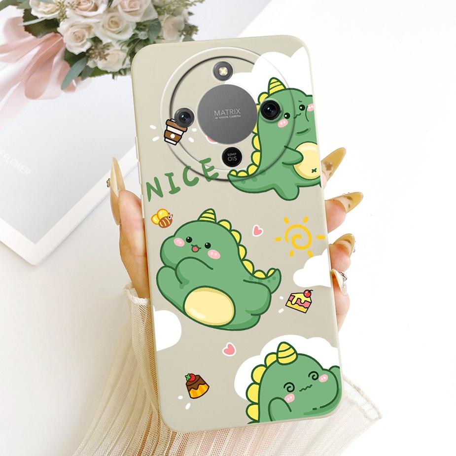 For Honor X9d Case MTN-NX1 Cute Dinosuar Cartoon Cover Soft TPU Phone Cases For Honor Magic 8 Lite X 70 HonorX70 HonorX9d Fundas